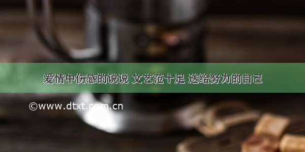 爱情中伤感的说说 文艺范十足 送给努力的自己