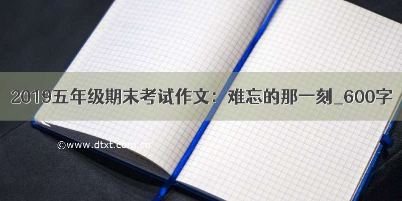 2019五年级期末考试作文：难忘的那一刻_600字