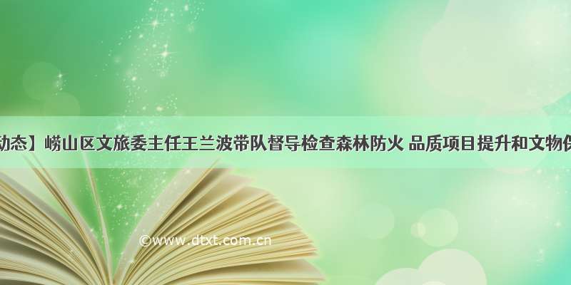 【工作动态】崂山区文旅委主任王兰波带队督导检查森林防火 品质项目提升和文物保护修