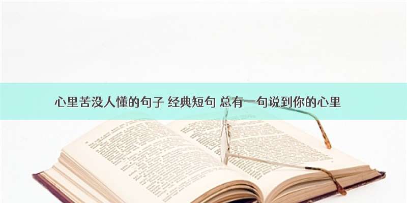 心里苦没人懂的句子 经典短句 总有一句说到你的心里