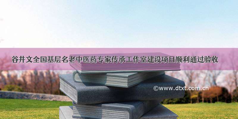 谷井文全国基层名老中医药专家传承工作室建设项目顺利通过验收