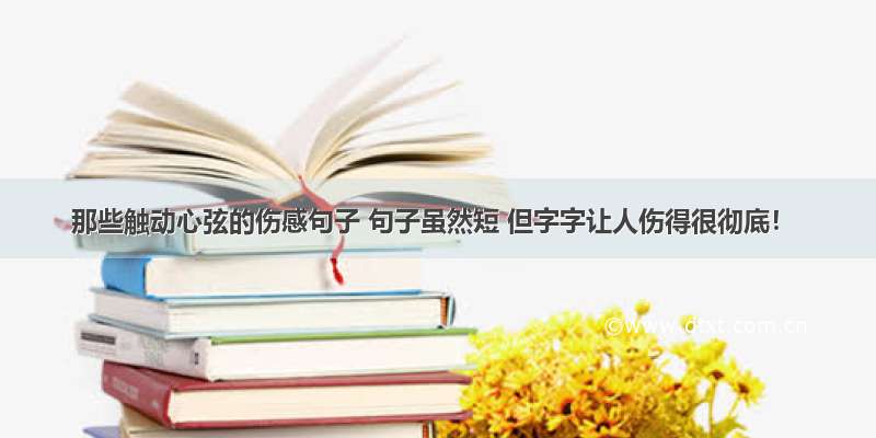 那些触动心弦的伤感句子 句子虽然短 但字字让人伤得很彻底！