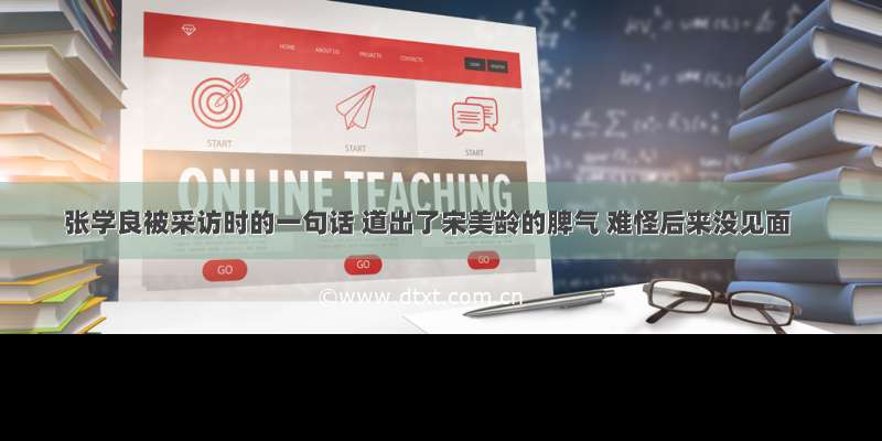 张学良被采访时的一句话 道出了宋美龄的脾气 难怪后来没见面