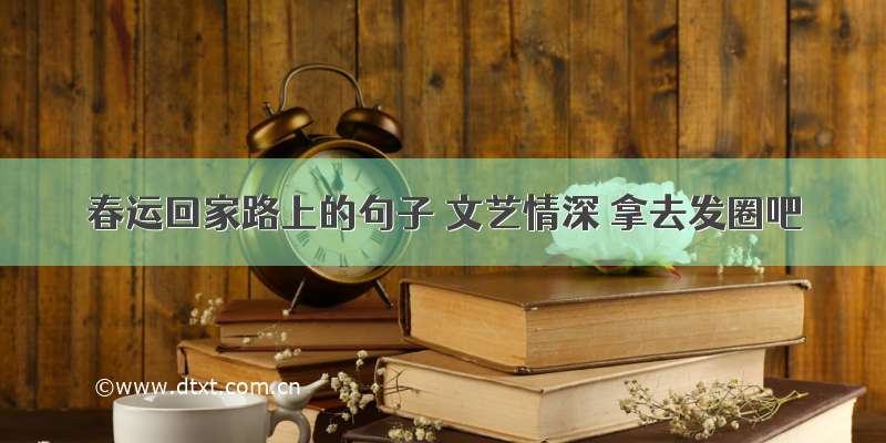 春运回家路上的句子 文艺情深 拿去发圈吧