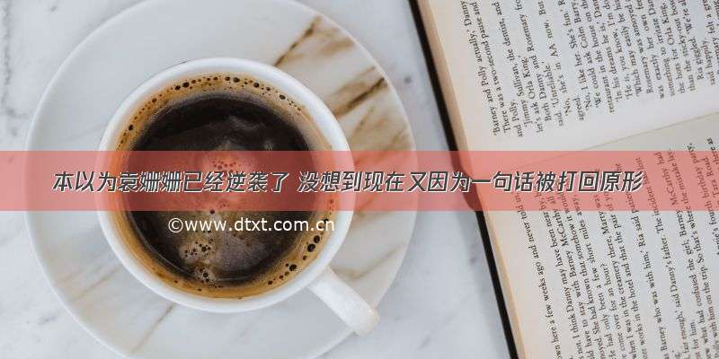 本以为袁姗姗已经逆袭了 没想到现在又因为一句话被打回原形