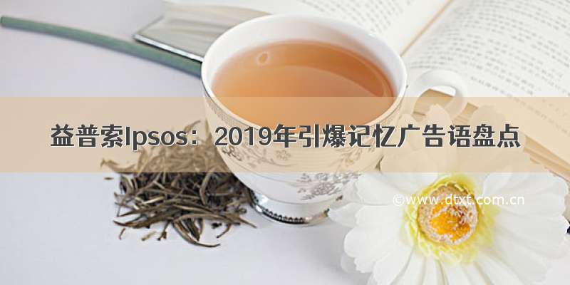 益普索Ipsos：2019年引爆记忆广告语盘点