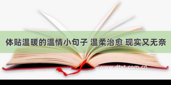 体贴温暖的温情小句子 温柔治愈 现实又无奈