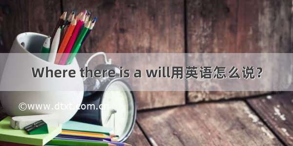 Where there is a will用英语怎么说？