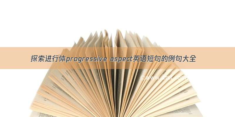 探索进行体progressive aspect英语短句的例句大全