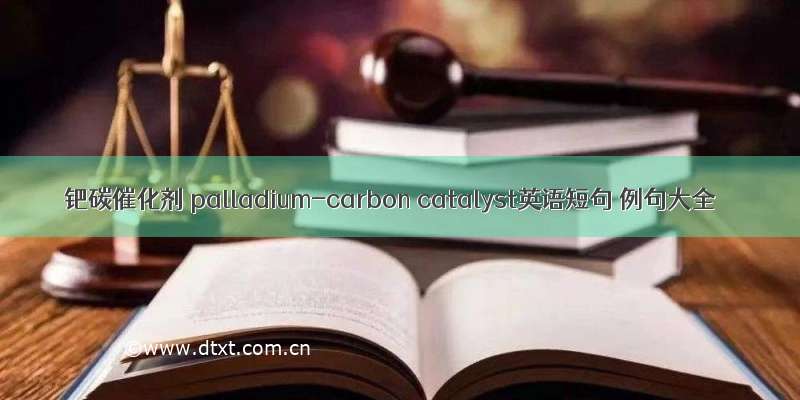 钯碳催化剂 palladium-carbon catalyst英语短句 例句大全