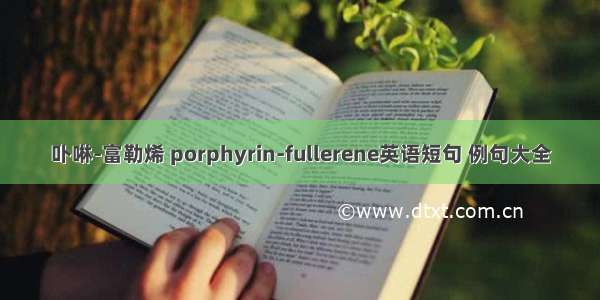 卟啉-富勒烯 porphyrin-fullerene英语短句 例句大全