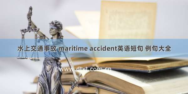 水上交通事故 maritime accident英语短句 例句大全
