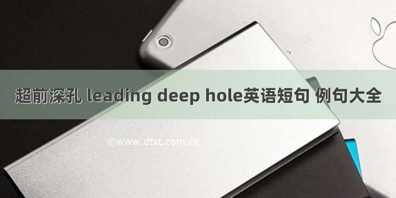 超前深孔 leading deep hole英语短句 例句大全