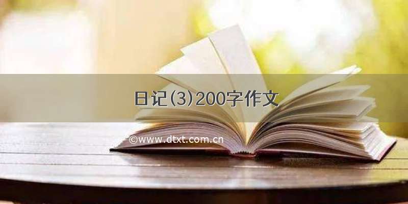 日记(3)200字作文