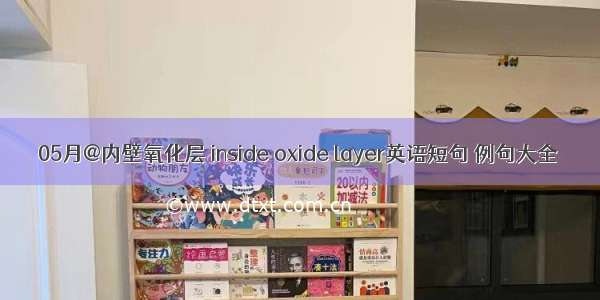 05月@内壁氧化层 inside oxide layer英语短句 例句大全