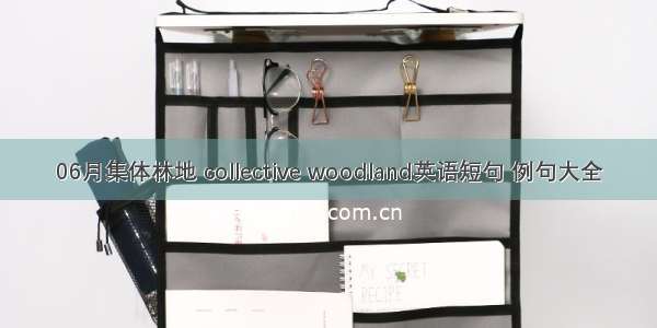 06月集体林地 collective woodland英语短句 例句大全